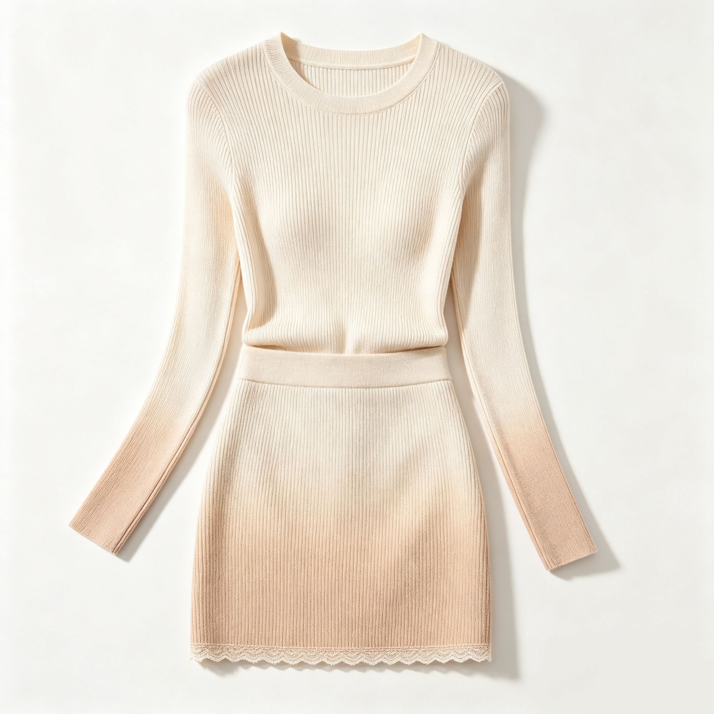 Gradient Knit Mini Dress Set